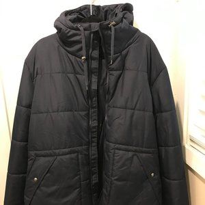J. Crew Navy Blue Hooded Puffer Jacket